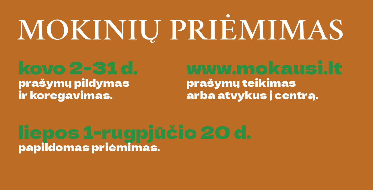Mokinių priėmimas